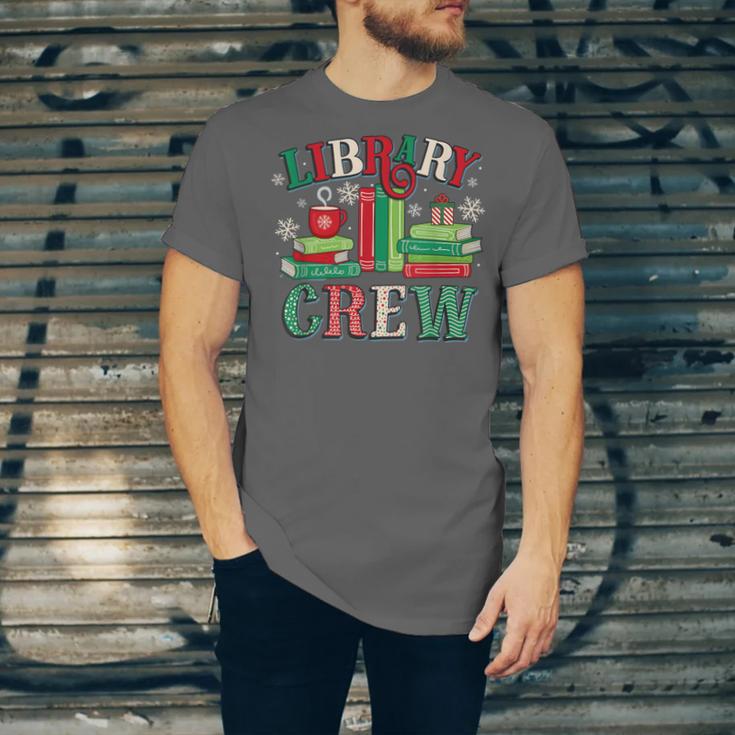 Library Crew Book Lovers Reader Teacher Librarian Christmas Unisex Jersey T-Shirt