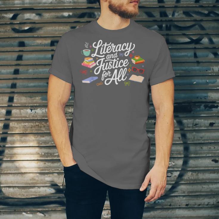 Literacy And Justice For All Protect Libraries Banned Books Unisex Jersey T-Shirt
