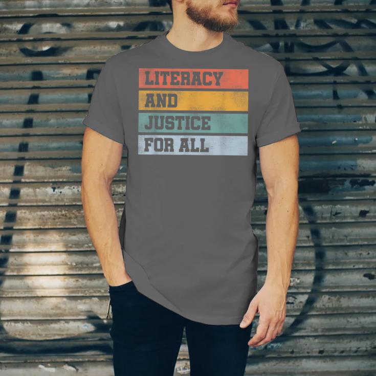 Literacy And Justice For All Stop Book Banning Banned Books Unisex Jersey T-Shirt Literacy And Justice For All Stop Book Banning Banned Books Unisex Jersey T-Shirt