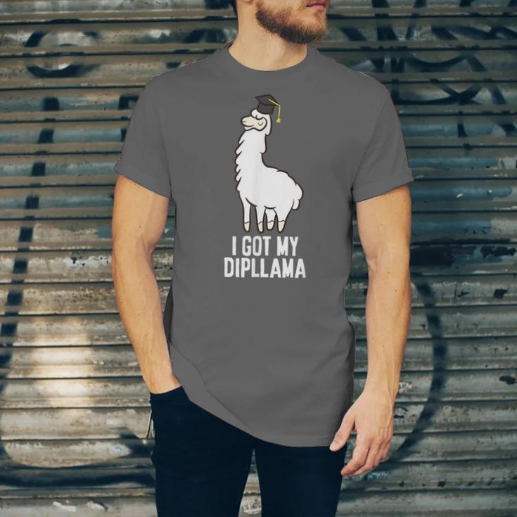 LLama Graduation I Got My Dipllama Cute Llama Unisex Jersey T-Shirt