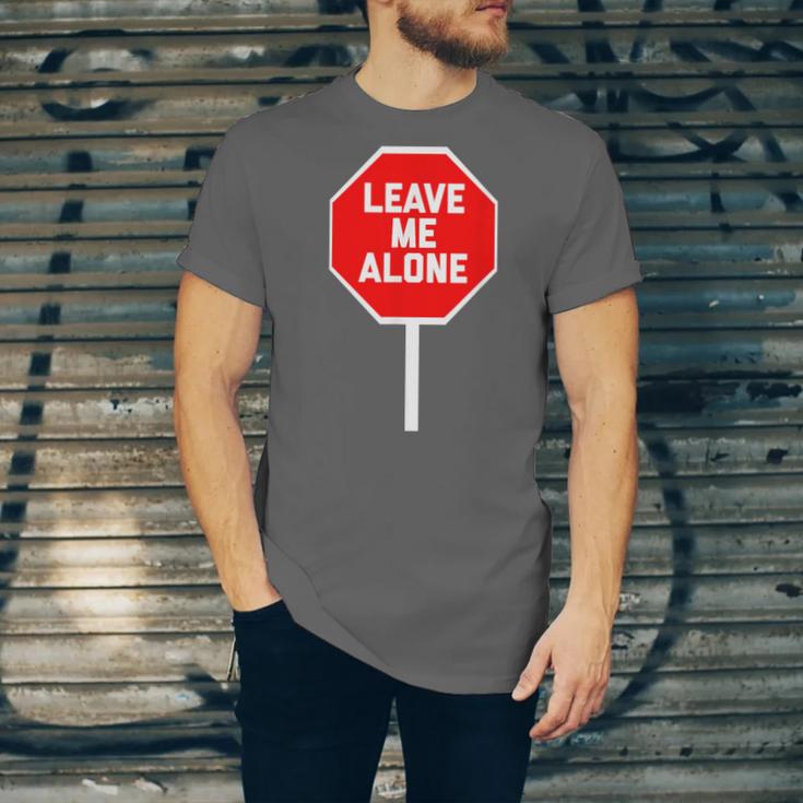 Loner Antisocial Introvert Stop Sign Says Leave Me Alone Unisex Jersey T-Shirt