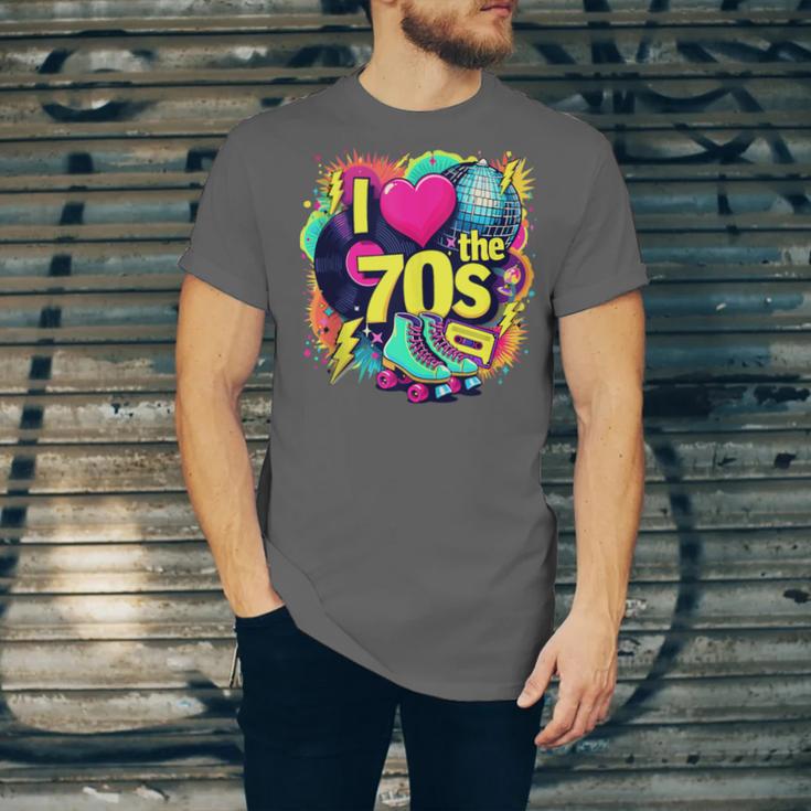 I Love The 70s Retro Cassette Roller Vinyl Nostalgia Vibes Unisex Jersey T-Shirt