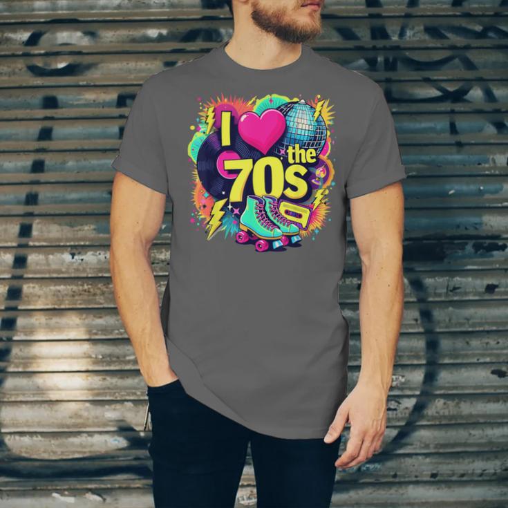 I Love The 70s Retro Cassette Roller Vinyl Nostalgia Vibes Unisex Jersey T-Shirt I Love The 70s Retro Cassette Roller Vinyl Nostalgia Vibes Unisex Jersey T-Shirt