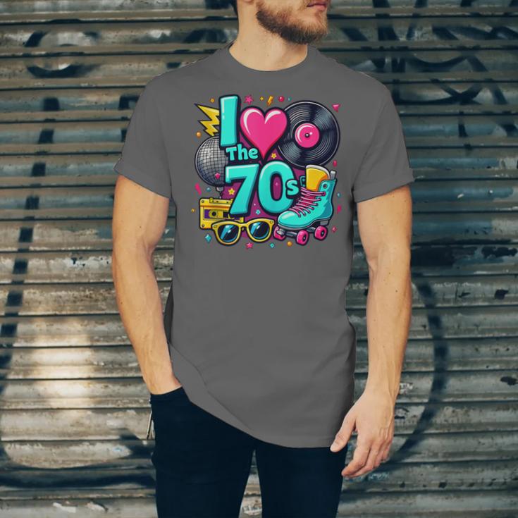 I Love The 70s Vintage Cassette Roller Vinyl Nostalgia 70s Unisex Jersey T-Shirt