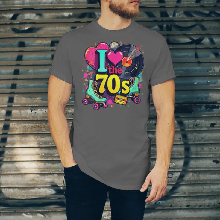 I Love The 70s Vintage Cassette Roller Vinyl Nostalgia 70s Unisex Jersey T-Shirt