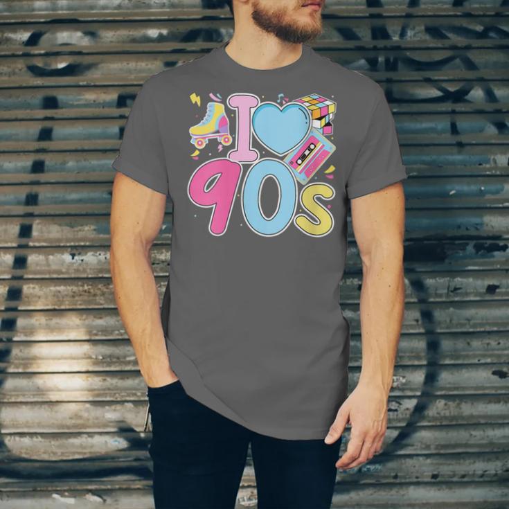 I Love 90's Retro Style Nostalgia Vibe 1990's Party Unisex Jersey T-Shirt