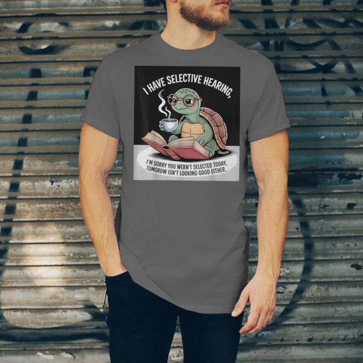 I Love Turtles Sea I Have Selective Hearing Coffee And Book Unisex Jersey T-Shirt I Love Turtles Sea I Have Selective Hearing Coffee And Book Unisex Jersey T-Shirt