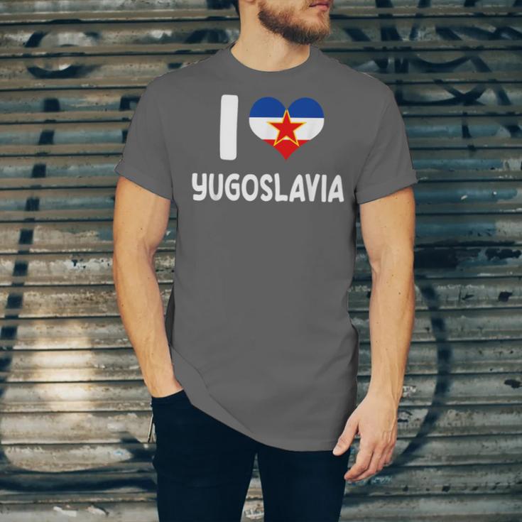 I Love Yugoslavia Proud Yugoslav Nostalgia Saying Unisex Jersey T-Shirt I Love Yugoslavia Proud Yugoslav Nostalgia Saying Unisex Jersey T-Shirt