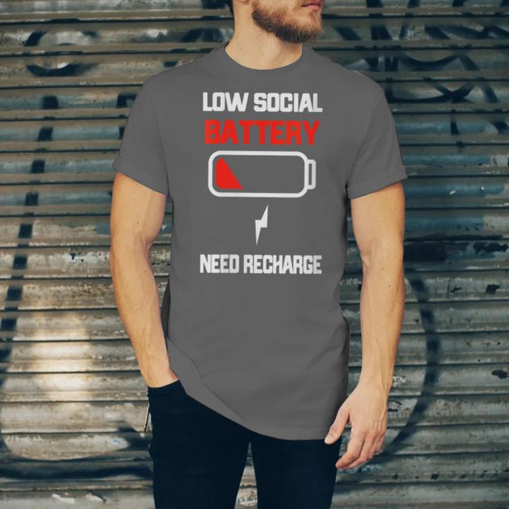 Low Social Battery Need Recharge Introvert Self-Care Unisex Jersey T-Shirt Low Social Battery Need Recharge Introvert Self-Care Unisex Jersey T-Shirt