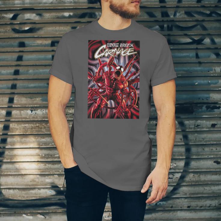Marvel Spider-Man Eddie Brock Carnage Comic Book Cover Unisex Jersey T-Shirt