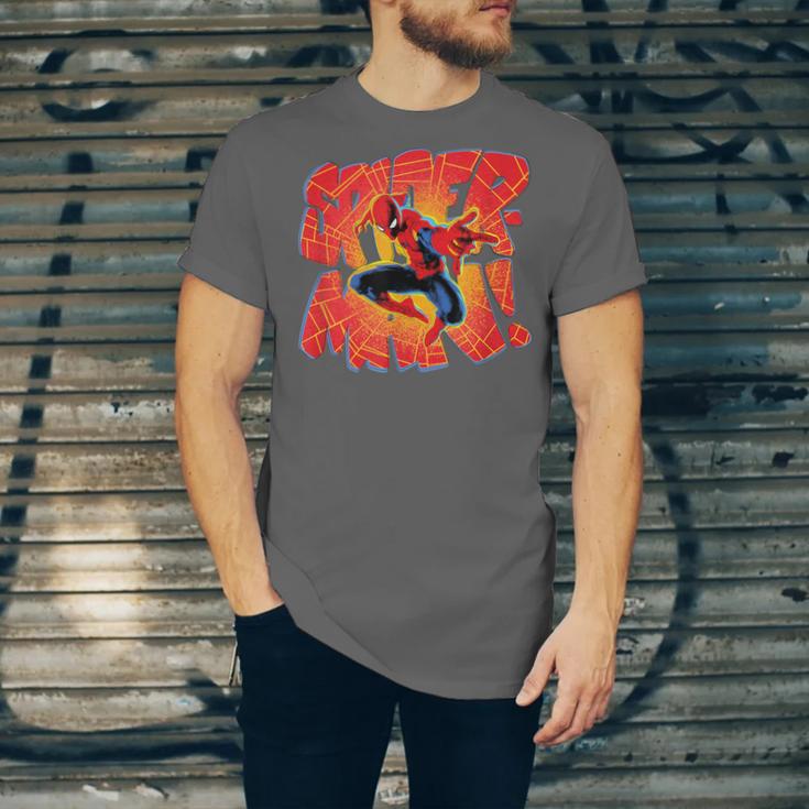 Marvel Spider-Man Peter Parker Comic Book Letter Logo Unisex Jersey T-Shirt
