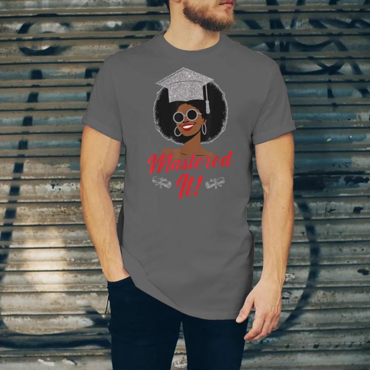 Master Degree Graduation Gifts Black Girl Unisex Jersey T-Shirt