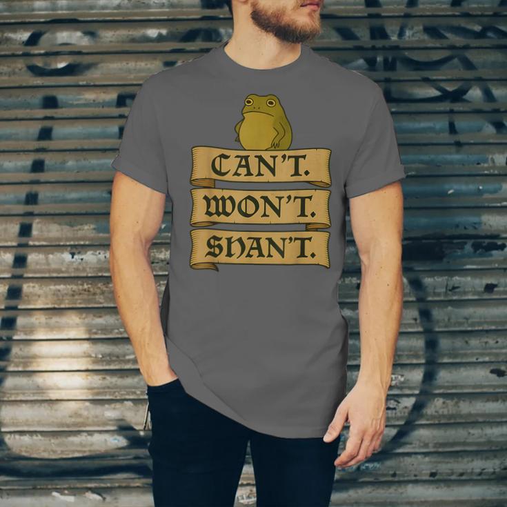 Medieval Frog Meme Sarcastic Introvert Humor Fantasy Unisex Jersey T-Shirt