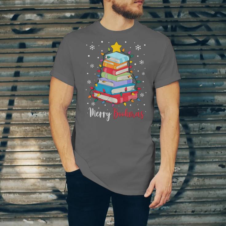 Merry Bookmas Book Christmas Tree Lights Xmas Men Women Kids Unisex Jersey T-Shirt Merry Bookmas Book Christmas Tree Lights Xmas Men Women Kids Unisex Jersey T-Shirt