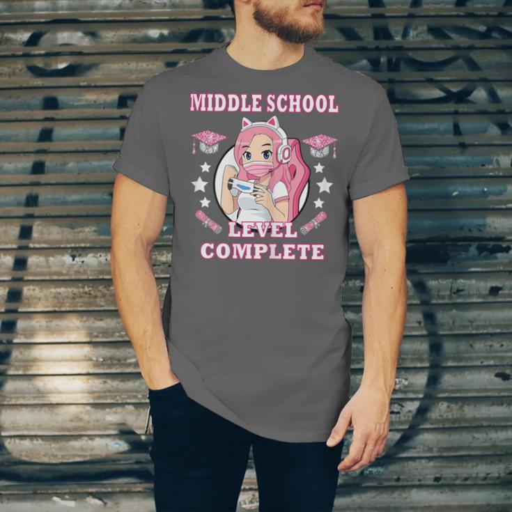 Middle School Level Complete Gaming Graduation Anime Girl Unisex Jersey T-Shirt