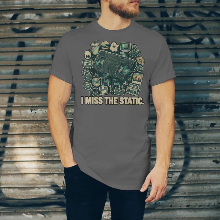 I Miss The Static Retro VHS Nostalgia Art Unisex Jersey T-Shirt