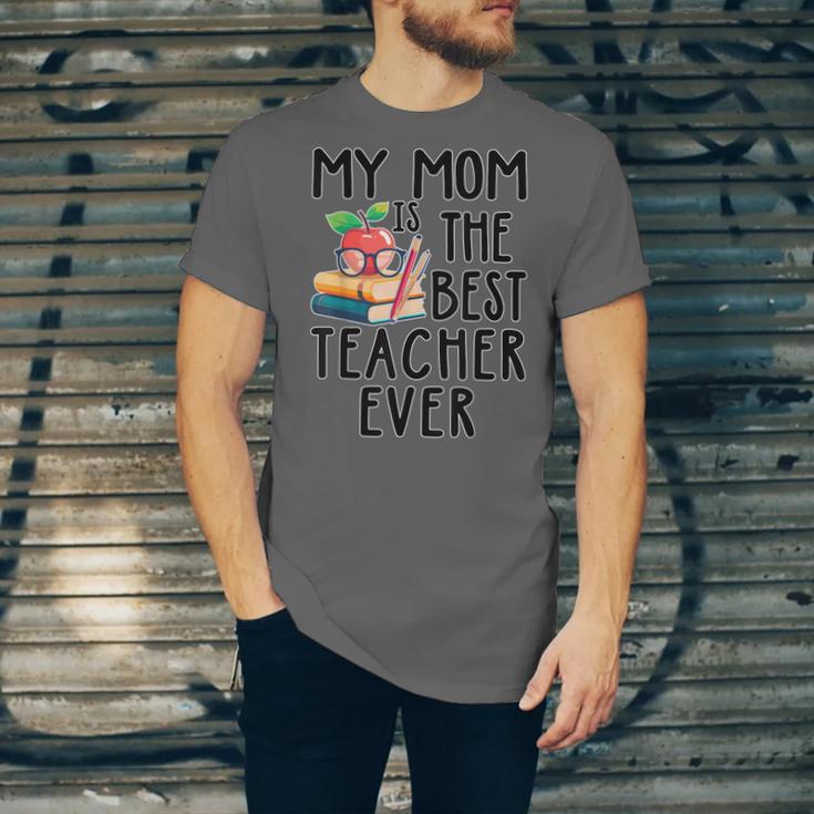 My Mom Is The Best Teacher Ever Apple Books School Mother Unisex Jersey T-Shirt My Mom Is The Best Teacher Ever Apple Books School Mother Unisex Jersey T-Shirt