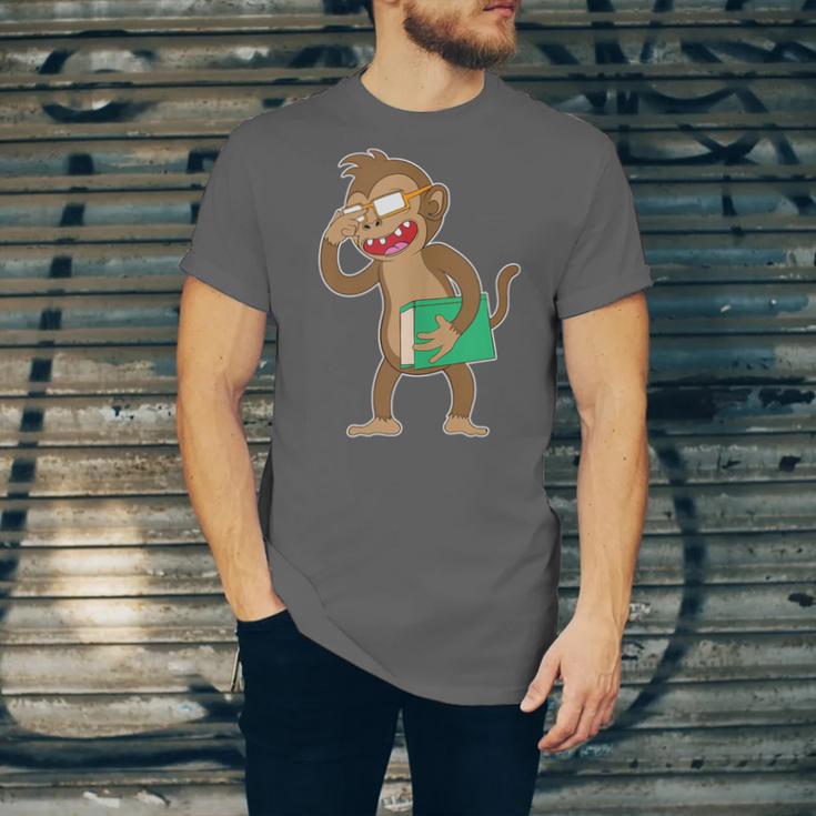 Monkey With a Book Unisex Jersey T-Shirt