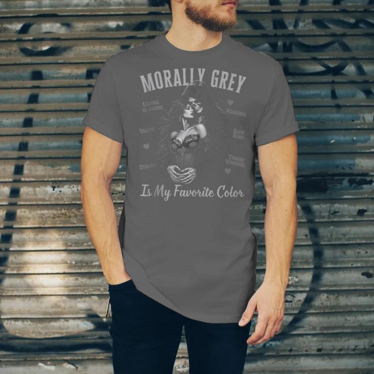 Morally Grey Is My Favorite Color Villain Smutt Book Lover Unisex Jersey T-Shirt Morally Grey Is My Favorite Color Villain Smutt Book Lover Unisex Jersey T-Shirt