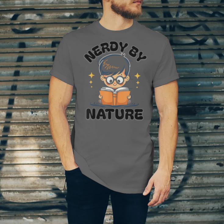 Nerdy By Nature Chibi Cute Book Lover Unisex Jersey T-Shirt