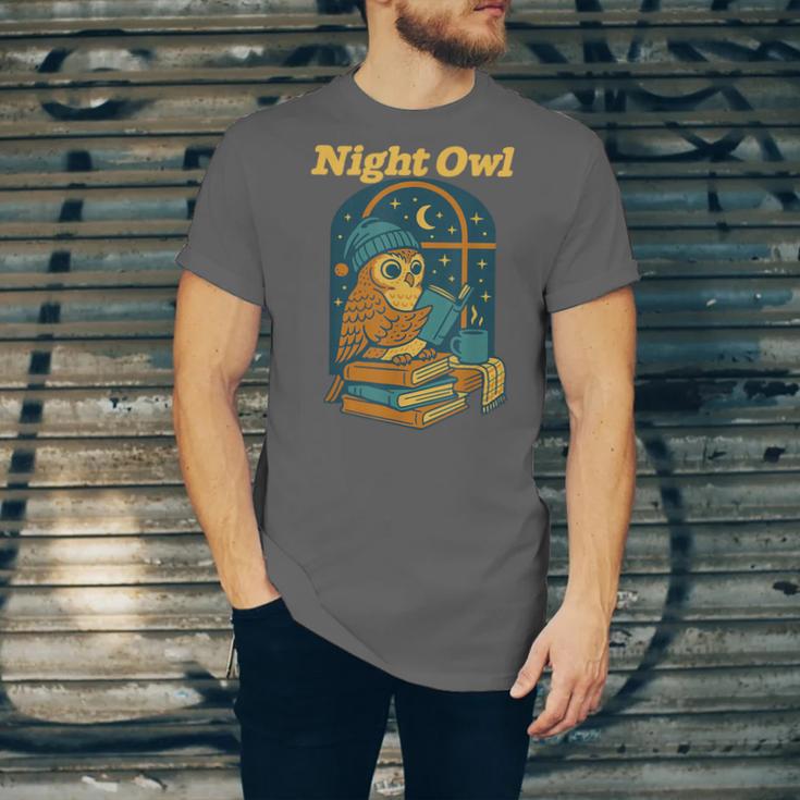 Night Owl Cozy Reading Tea Coffee Lover Bookworm Cute Unisex Jersey T-Shirt Night Owl Cozy Reading Tea Coffee Lover Bookworm Cute Unisex Jersey T-Shirt