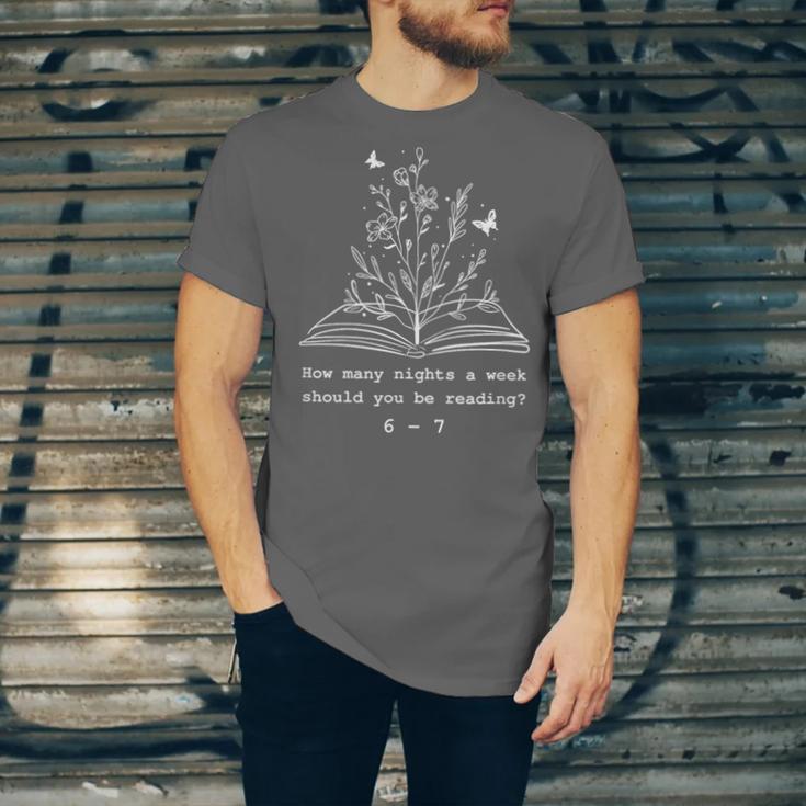 How Many Nights a Week Should You Be Reading 67 Meme Book Unisex Jersey T-Shirt