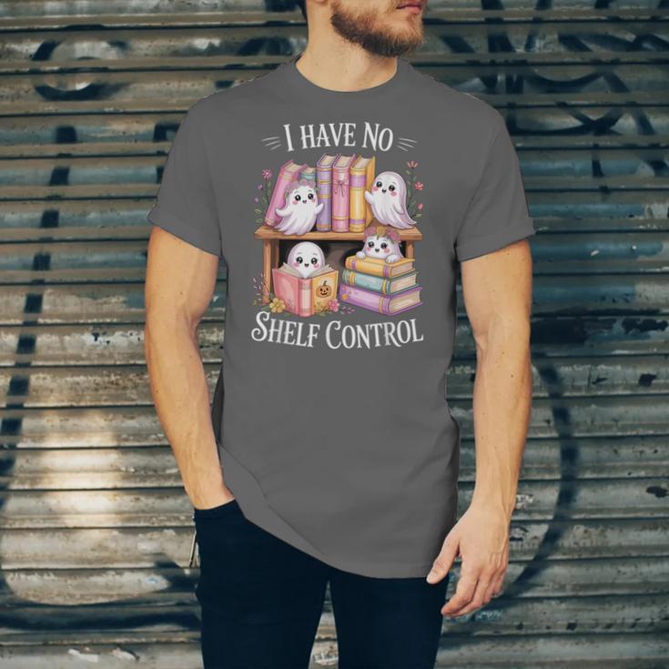 I Have No Shelf Control Ghost Reading Books Pun Unisex Jersey T-Shirt I Have No Shelf Control Ghost Reading Books Pun Unisex Jersey T-Shirt