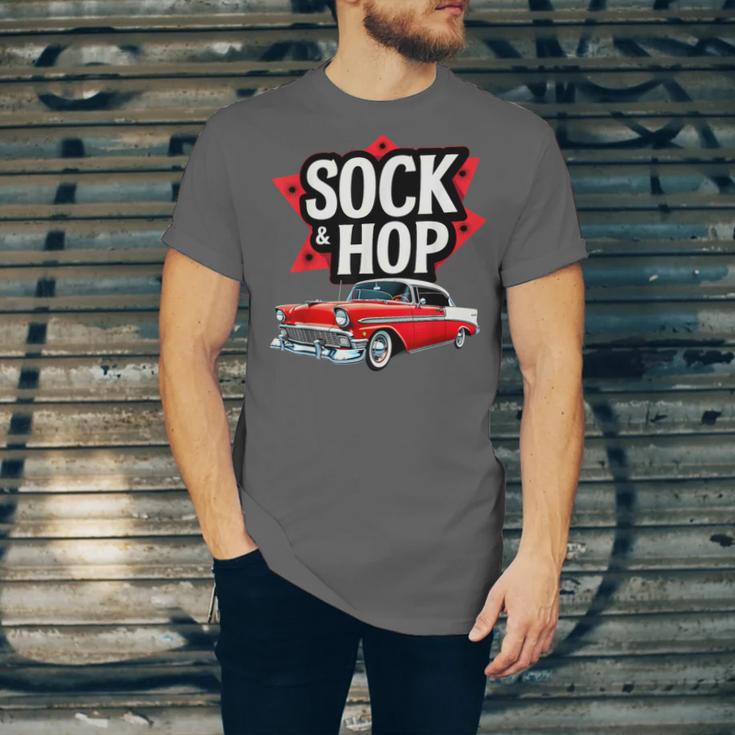 Nostalgia 1950s Sock Hop Dance Unisex Jersey T-Shirt