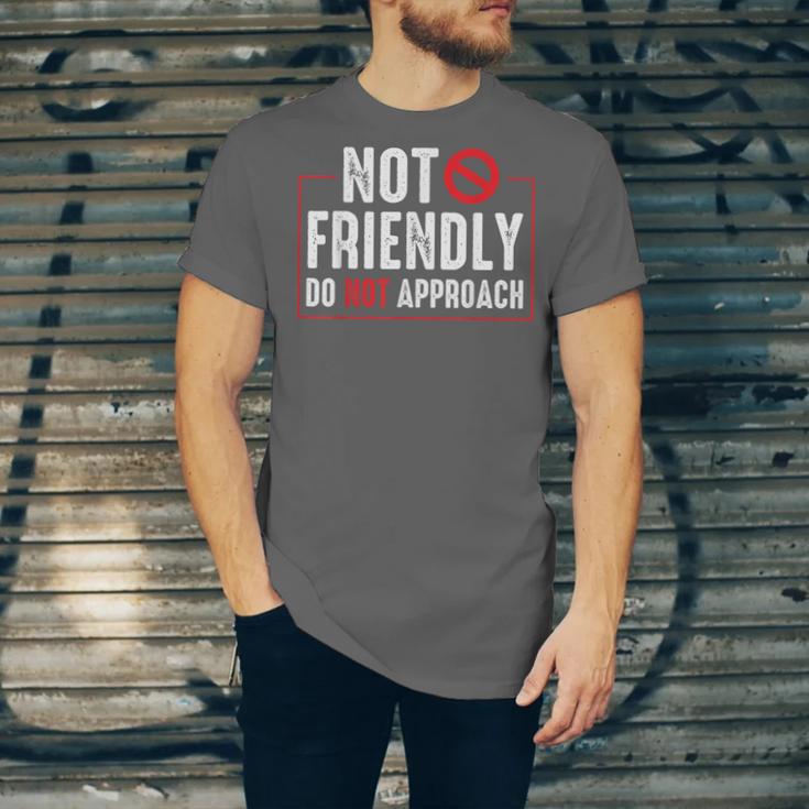 Not Friendly Do Not Approach Witty Introvert Tee Unisex Jersey T-Shirt