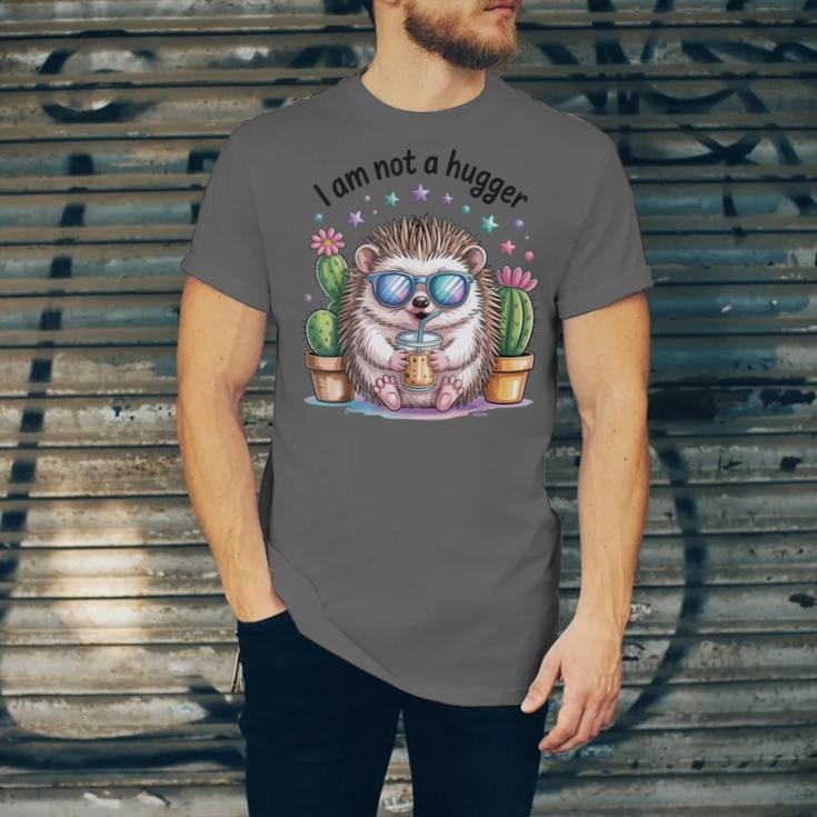 I Am Not a Hugger Introvert Hedgehog With Cactus Unisex Jersey T-Shirt I Am Not a Hugger Introvert Hedgehog With Cactus Unisex Jersey T-Shirt