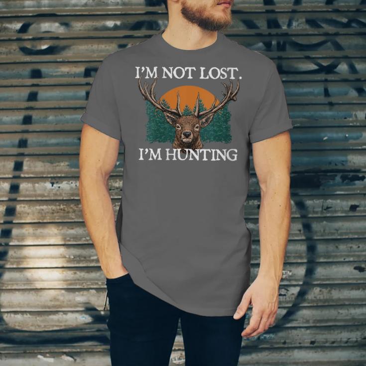 Im Not Lost Im Hunting Introvert Hunter Antisocial Unisex Jersey T-Shirt