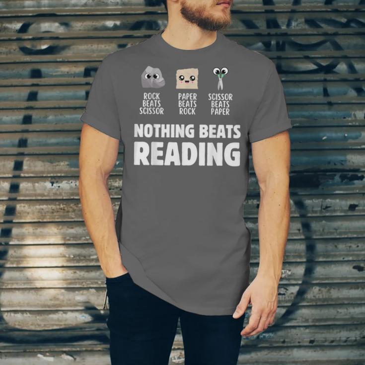Nothing Beats Reading Librarian Book Bookworm Unisex Jersey T-Shirt