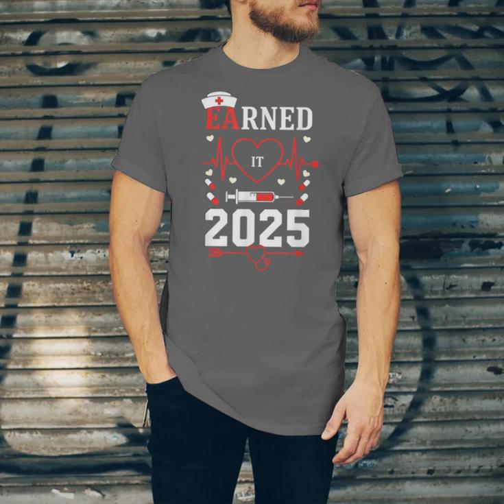 Nurse Earned It 2025 Nurse Graduation RN LPN Class Of 2025 Unisex Jersey T-Shirt