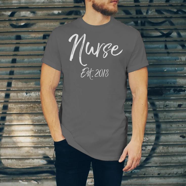 Nurse Est 2018 Shirt Cute Nursing School Graduation Unisex Jersey T-Shirt