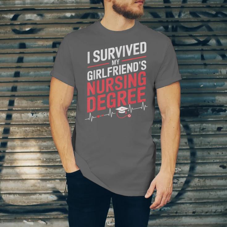 Nurse Graduation I Survived My Girlfriends Nursing Degree Unisex Jersey T-Shirt