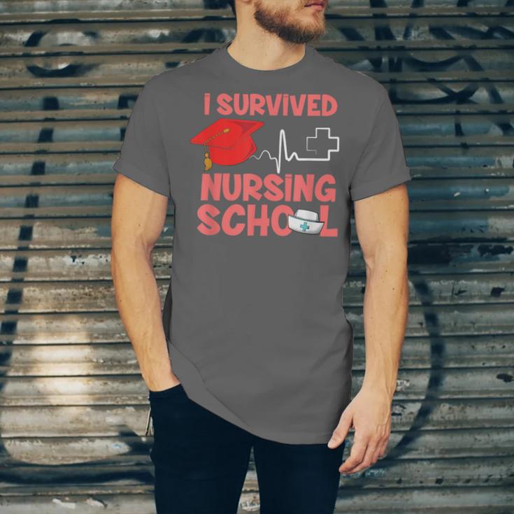 Nurse Survived Nursing School Graduation Unisex Jersey T-Shirt