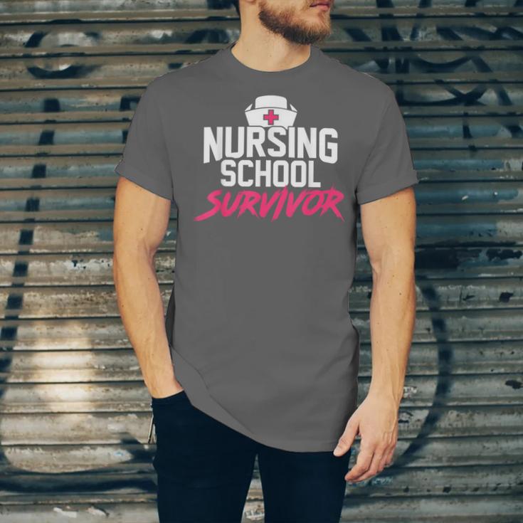 Nursing School Survivor Shirt Graduation Party Tee Unisex Jersey T-Shirt