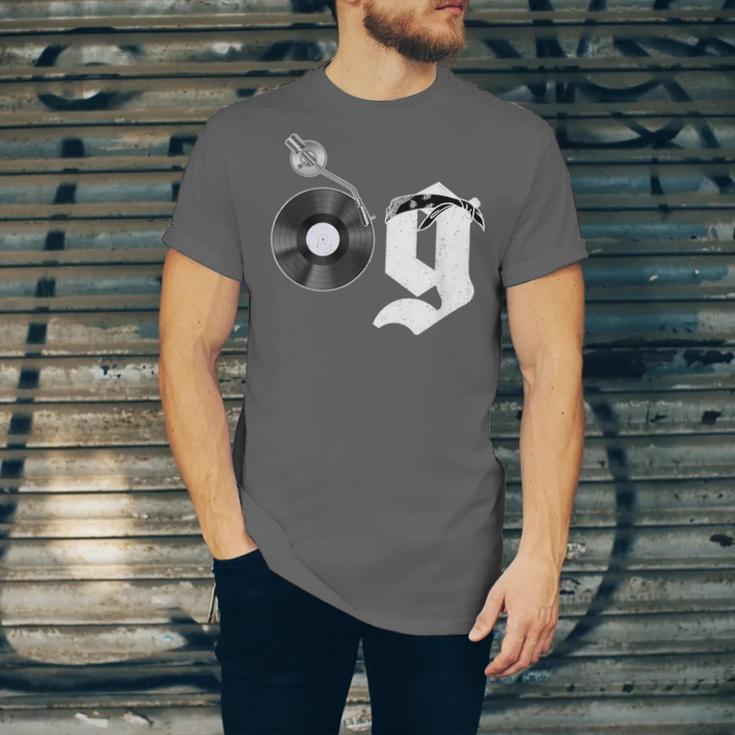 Old School Dad OG Hip Hop Head Vinyl Retro 80s90s Nostalgia Unisex Jersey T-Shirt