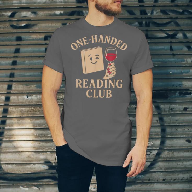 One-Handed Reading Club Smutty Book Lover Unisex Jersey T-Shirt