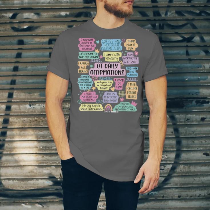OT Daily Affirmations Occupational Therapy Month Graduation Unisex Jersey T-Shirt