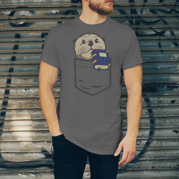 Otter Cute Read Reading Book Librarian Across America Kids Unisex Jersey T-Shirt
