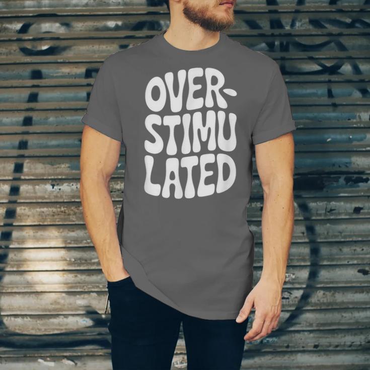 OVERSTIMULATED Introvert Social Mode Sensory Overload Unisex Jersey T-Shirt OVERSTIMULATED Introvert Social Mode Sensory Overload Unisex Jersey T-Shirt