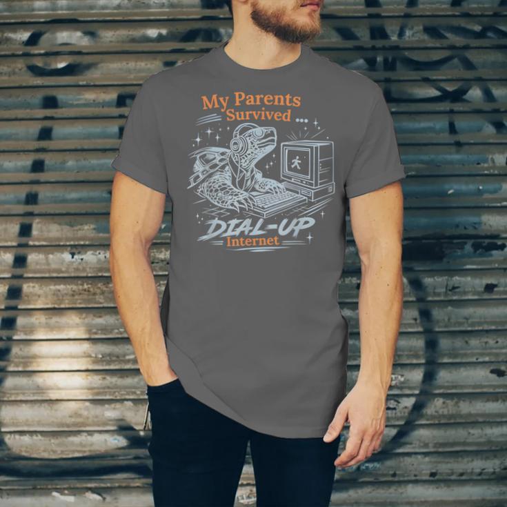 My Parents Survived Dial Up Internet Nostalgia Turtle Unisex Jersey T-Shirt My Parents Survived Dial Up Internet Nostalgia Turtle Unisex Jersey T-Shirt