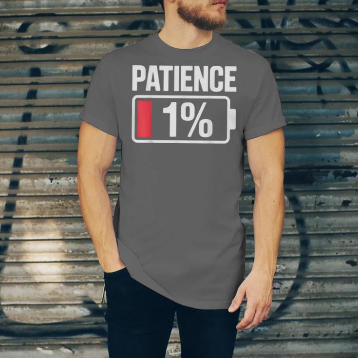 Patience 1 Battery Low Mood Tired Introvert Humor Unisex Jersey T-Shirt Patience 1 Battery Low Mood Tired Introvert Humor Unisex Jersey T-Shirt