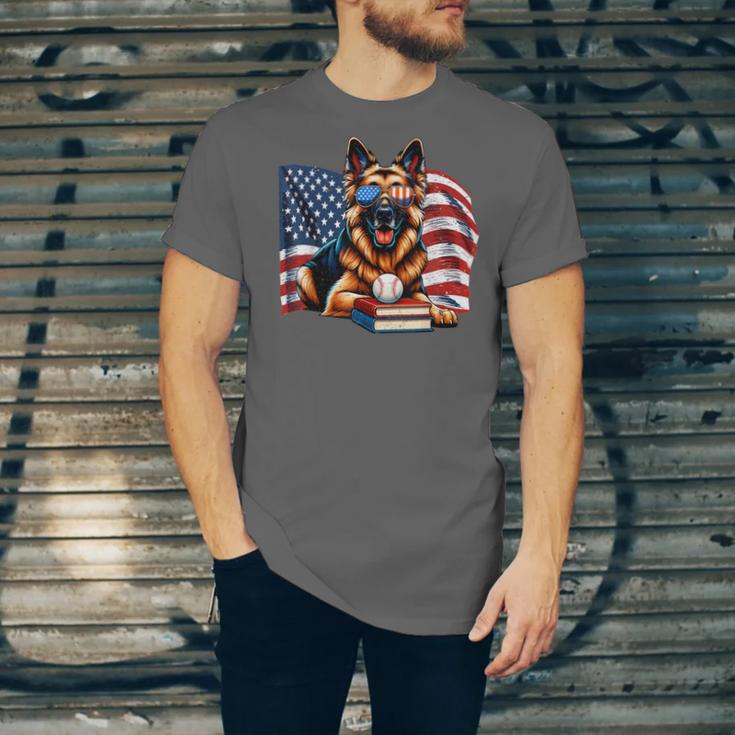 Patriotic German Shepherd Books Baseball USA Flag Vintage Unisex Jersey T-Shirt Patriotic German Shepherd Books Baseball USA Flag Vintage Unisex Jersey T-Shirt