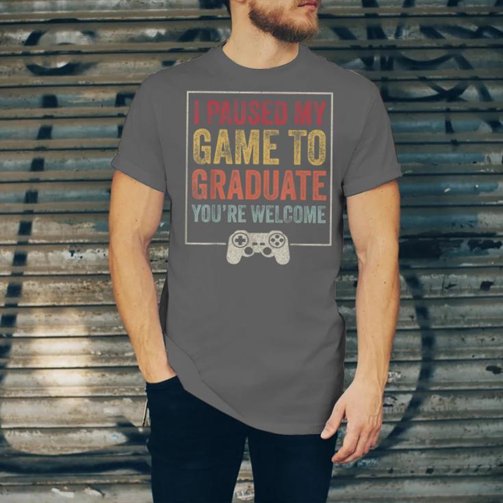 I Paused My Game To Graduate Gamer Graduation Men Boys Unisex Jersey T-Shirt