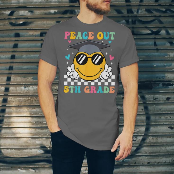 Peace Out 5th Grade Graduation Last Day Of School Unisex Jersey T-Shirt