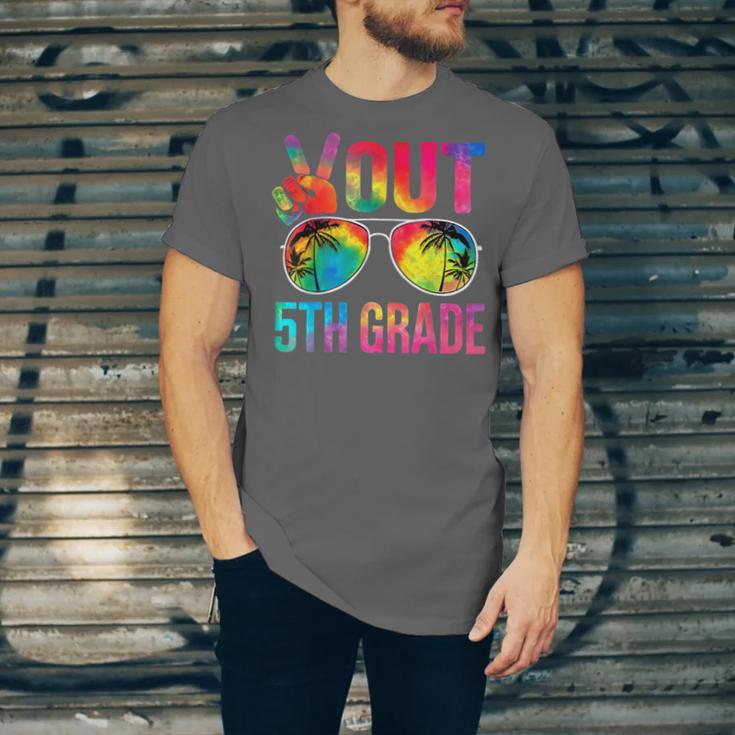 Peace Out 5th Grade Tie Dye Graduation Last Day Of School Unisex Jersey T-Shirt