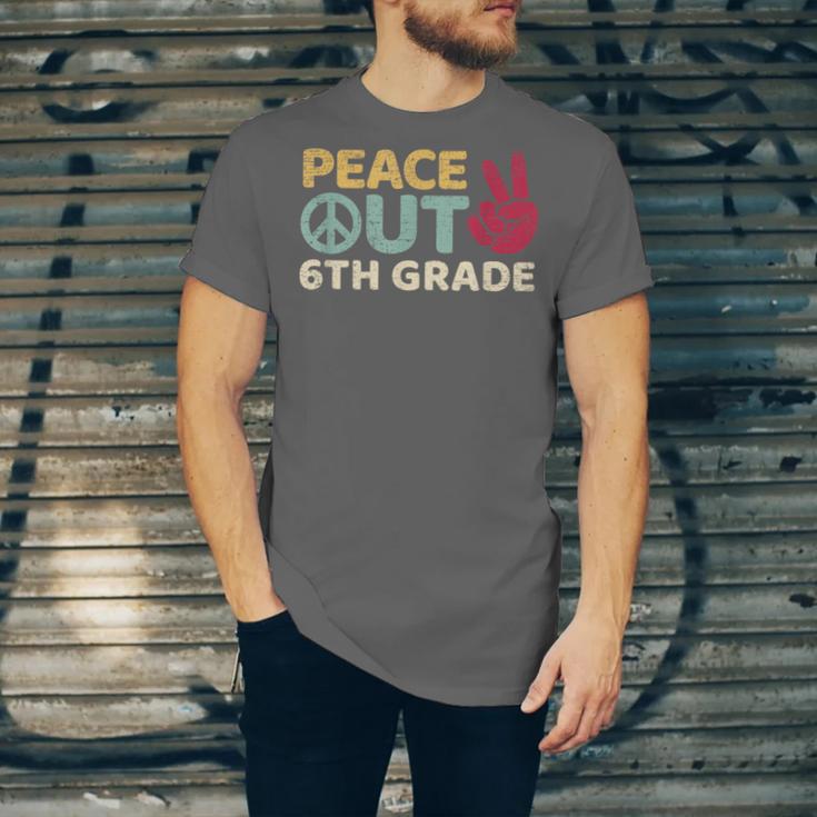 Peace Out 6th Grade Graduation Last Day Of School Unisex Jersey T-Shirt
