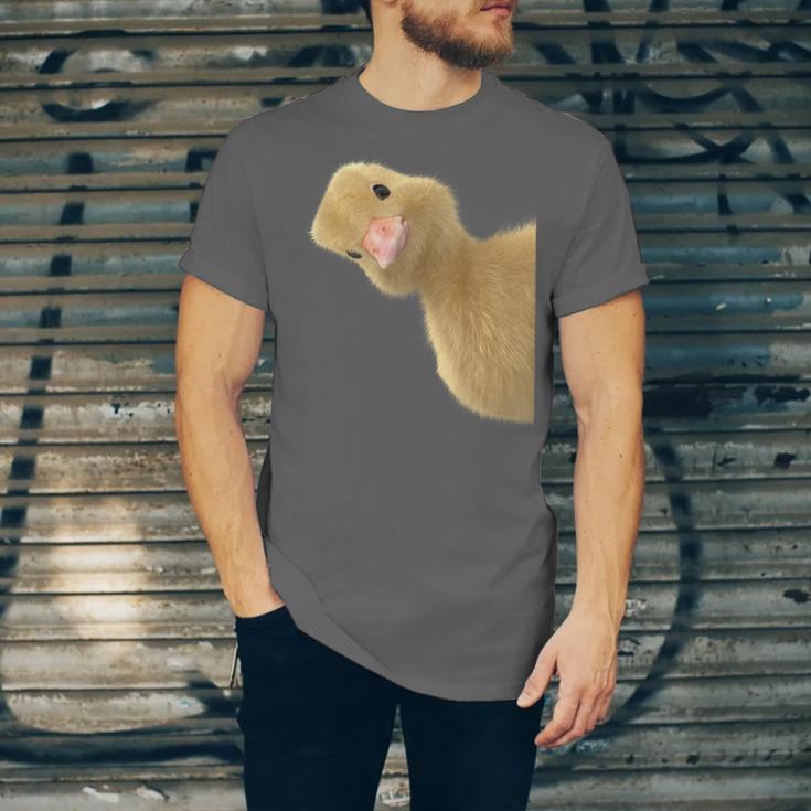 Peking Duck Peeking Chef Graduation Farm Duck Lover Unisex Jersey T-Shirt